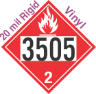 Flammable Gas Class 2.1 UN3505 20mil Rigid Vinyl DOT Placard