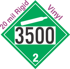 Non-Flammable Gas Class 2.2 UN3500 20mil Rigid Vinyl DOT Placard