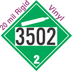 Non-Flammable Gas Class 2.2 UN3502 20mil Rigid Vinyl DOT Placard