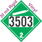 Non-Flammable Gas Class 2.2 UN3503 20mil Rigid Vinyl DOT Placard
