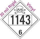 Poison Toxic Class 6.1 UN1143 20mil Rigid Vinyl DOT Placard