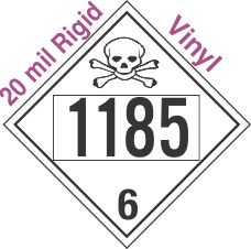 Poison Toxic Class 6.1 UN1185 20mil Rigid Vinyl DOT Placard