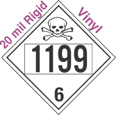 Poison Toxic Class 6.1 UN1199 20mil Rigid Vinyl DOT Placard
