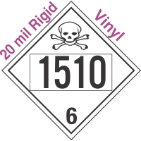 Poison Toxic Class 6.1 UN1510 20mil Rigid Vinyl DOT Placard