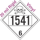 Poison Toxic Class 6.1 UN1541 20mil Rigid Vinyl DOT Placard