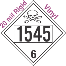 Poison Toxic Class 6.1 UN1545 20mil Rigid Vinyl DOT Placard