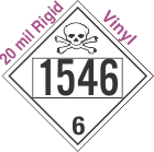 Poison Toxic Class 6.1 UN1546 20mil Rigid Vinyl DOT Placard