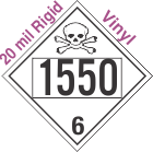 Poison Toxic Class 6.1 UN1550 20mil Rigid Vinyl DOT Placard