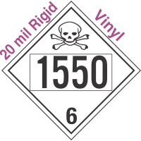 Poison Toxic Class 6.1 UN1550 20mil Rigid Vinyl DOT Placard