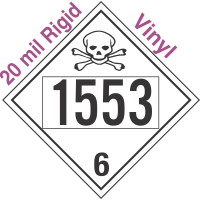 Poison Toxic Class 6.1 UN1553 20mil Rigid Vinyl DOT Placard