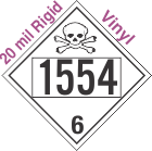Poison Toxic Class 6.1 UN1554 20mil Rigid Vinyl DOT Placard
