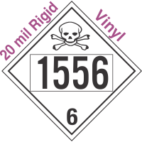 Poison Toxic Class 6.1 UN1556 20mil Rigid Vinyl DOT Placard