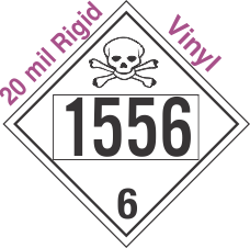 Poison Toxic Class 6.1 UN1556 20mil Rigid Vinyl DOT Placard