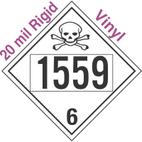 Poison Toxic Class 6.1 UN1559 20mil Rigid Vinyl DOT Placard