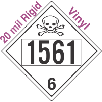 Poison Toxic Class 6.1 UN1561 20mil Rigid Vinyl DOT Placard