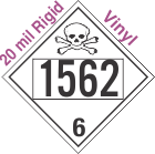 Poison Toxic Class 6.1 UN1562 20mil Rigid Vinyl DOT Placard