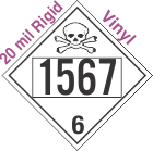 Poison Toxic Class 6.1 UN1567 20mil Rigid Vinyl DOT Placard