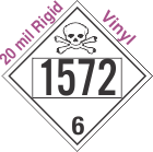 Poison Toxic Class 6.1 UN1572 20mil Rigid Vinyl DOT Placard