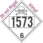Poison Toxic Class 6.1 UN1573 20mil Rigid Vinyl DOT Placard