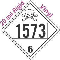 Poison Toxic Class 6.1 UN1573 20mil Rigid Vinyl DOT Placard