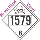 Poison Toxic Class 6.1 UN1579 20mil Rigid Vinyl DOT Placard