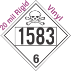 Poison Toxic Class 6.1 UN1583 20mil Rigid Vinyl DOT Placard