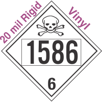 Poison Toxic Class 6.1 UN1586 20mil Rigid Vinyl DOT Placard