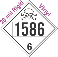 Poison Toxic Class 6.1 UN1586 20mil Rigid Vinyl DOT Placard
