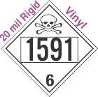 Poison Toxic Class 6.1 UN1591 20mil Rigid Vinyl DOT Placard