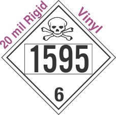 Poison Toxic Class 6.1 UN1595 20mil Rigid Vinyl DOT Placard