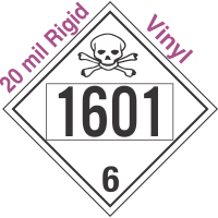 Poison Toxic Class 6.1 UN1601 20mil Rigid Vinyl DOT Placard