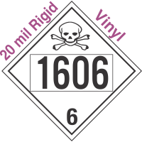 Poison Toxic Class 6.1 UN1606 20mil Rigid Vinyl DOT Placard