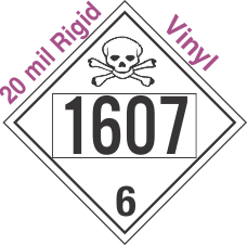 Poison Toxic Class 6.1 UN1607 20mil Rigid Vinyl DOT Placard