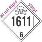 Poison Toxic Class 6.1 UN1611 20mil Rigid Vinyl DOT Placard