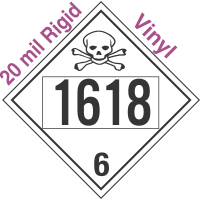 Poison Toxic Class 6.1 UN1618 20mil Rigid Vinyl DOT Placard