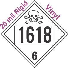 Poison Toxic Class 6.1 UN1618 20mil Rigid Vinyl DOT Placard