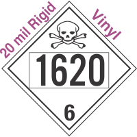 Poison Toxic Class 6.1 UN1620 20mil Rigid Vinyl DOT Placard