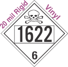 Poison Toxic Class 6.1 UN1622 20mil Rigid Vinyl DOT Placard