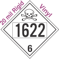 Poison Toxic Class 6.1 UN1622 20mil Rigid Vinyl DOT Placard