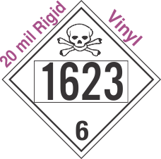 Poison Toxic Class 6.1 UN1623 20mil Rigid Vinyl DOT Placard