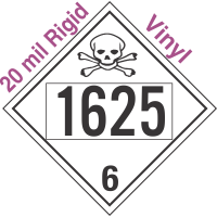 Poison Toxic Class 6.1 UN1625 20mil Rigid Vinyl DOT Placard