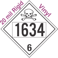 Poison Toxic Class 6.1 UN1634 20mil Rigid Vinyl DOT Placard