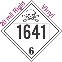 Poison Toxic Class 6.1 UN1641 20mil Rigid Vinyl DOT Placard