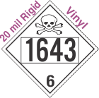 Poison Toxic Class 6.1 UN1643 20mil Rigid Vinyl DOT Placard
