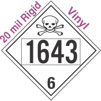 Poison Toxic Class 6.1 UN1643 20mil Rigid Vinyl DOT Placard