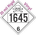 Poison Toxic Class 6.1 UN1645 20mil Rigid Vinyl DOT Placard
