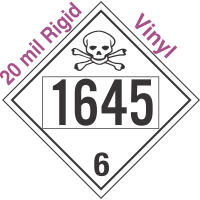 Poison Toxic Class 6.1 UN1645 20mil Rigid Vinyl DOT Placard