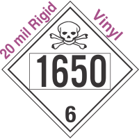 Poison Toxic Class 6.1 UN1650 20mil Rigid Vinyl DOT Placard