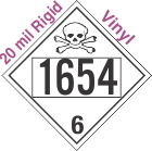 Poison Toxic Class 6.1 UN1654 20mil Rigid Vinyl DOT Placard