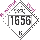 Poison Toxic Class 6.1 UN1656 20mil Rigid Vinyl DOT Placard